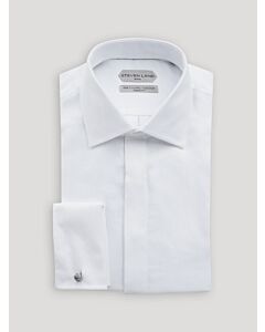 Steven Land Elite Non Iron White Twill French Cuff Dress Shirt River WW20F