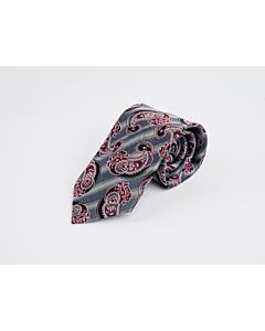 Steven Land Big Knot Red Paisley Silk Tie Set-BW2400-05