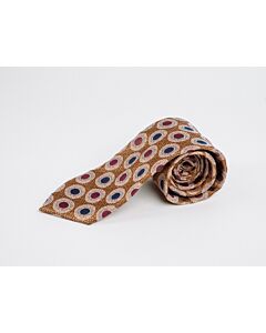 Steven Land Big Knot Brown Polka Dot Silk Tie Set-BW2401-03