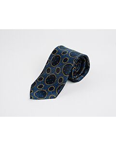 Steven Land Big Knot Navy Large Dots Silk Tie Set-BW2408-4