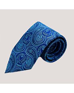 Steven Land Big Knot Blue Paisley Silk Tie Set-BW2436-04