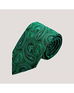 Steven Land Big Knot Green Paisley Silk Tie Set-BW2436-06