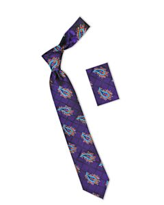 Steven Land Big Knot Silk Tie | BW431 Purple/Gold main image 1