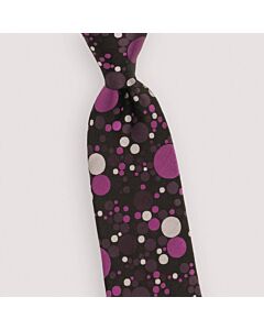 Steven Land Big Knot Fuchsia Dots Silk Tie Set-BW301-8