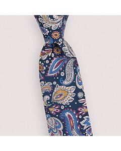 Steven Land Big Knot Navy Paisley Silk Tie Set-BW304-4