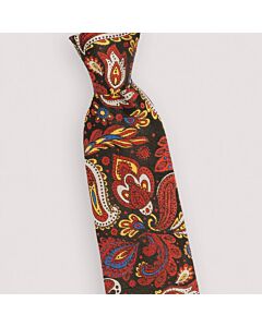 Steven Land Big Knot Red Paisley Silk Tie Set-BW304-5