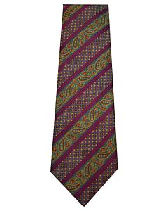 Steven Land Hi-Density Teal/Purple Stripe Paisley Tie Set HD2171-4