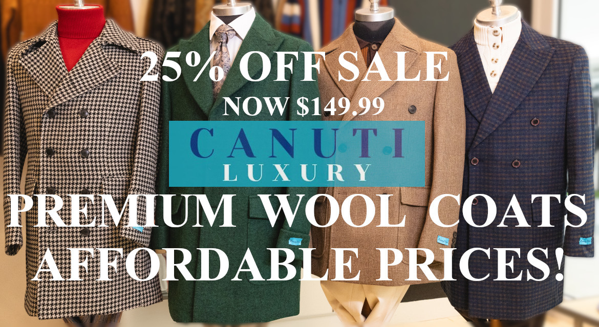 25% Off Sale Now $149.99 Canuti Luxury Premium Wool Coats Affordable Prices