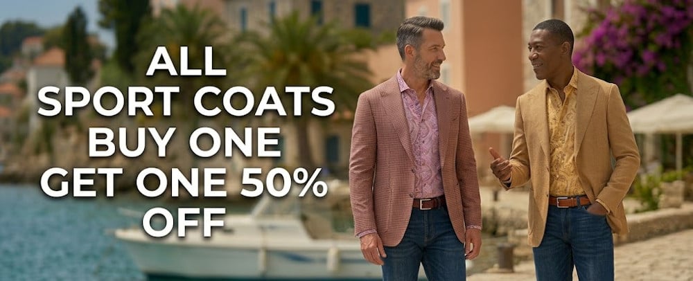 Sport Coats Buy One Get One 50% Off 