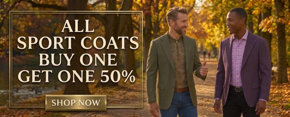 Sport Coats Buy One Get One 50% Off 