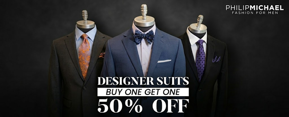 Designer Suits Buy One Get One 50% Off