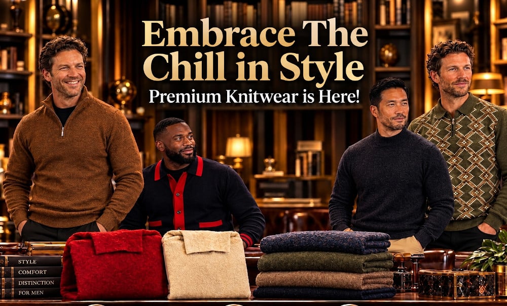 Embrace the Chill in Style Premium Knitwear is Here - Shop Now!