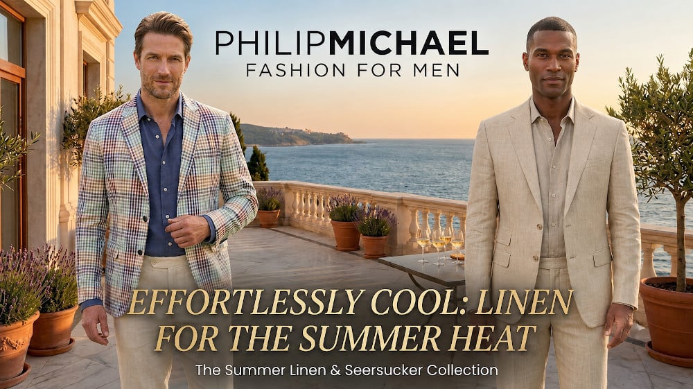 Philip Michael fashion for Men The Summer Linen &Seersucker Collection